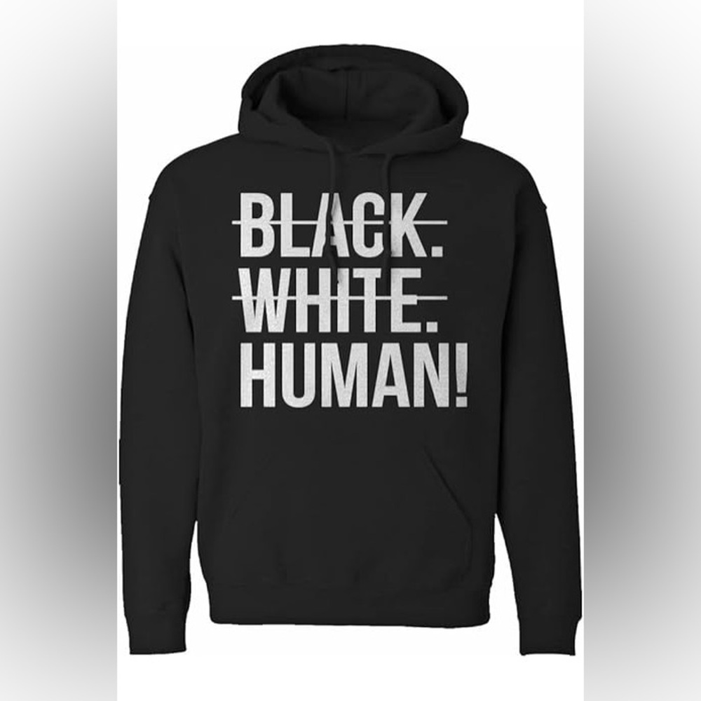 Black White Human Hoodie Sweatshirt